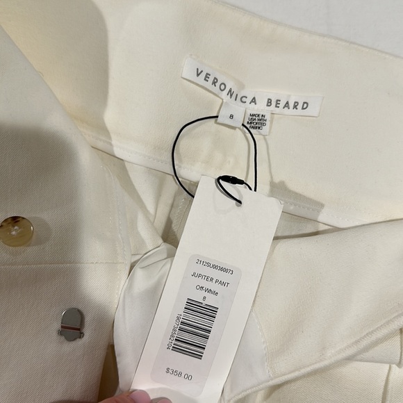 Veronica Beard Jupiter Pants Off White Size 8 - Picture 7 of 10
